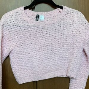 Baby Pale Pink Cropped Sweater✨
